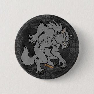 Grey Werewolf 6 Cm Round Badge