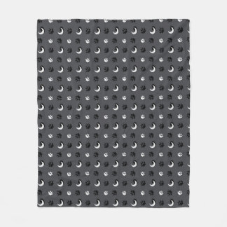 Grey Werewolf Moon  Fleece Blanket