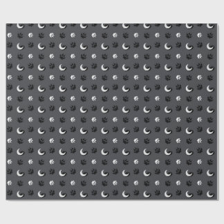 Grey Werewolf Moon Wrapping Paper