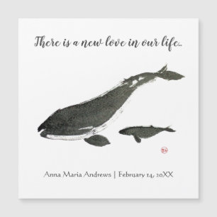 Grey whale mum and baby personalised