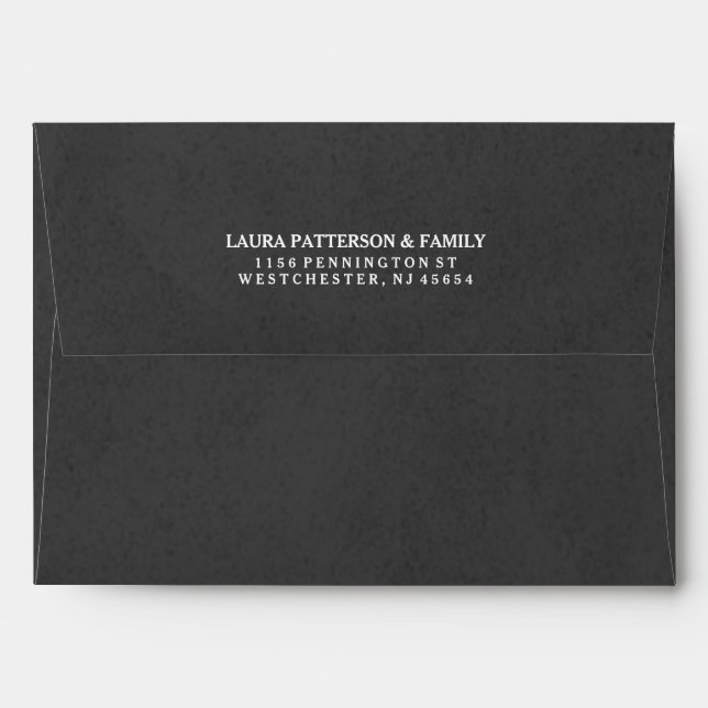 Grey & White 5x7 Graduation Invitation Envelopes (Back (Top Flap))
