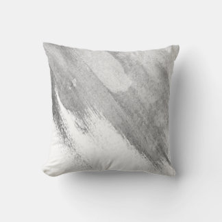 Grey/White Abstract Decor Pillow