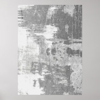 Grey & White Abstract Pattern Wall Art Poster