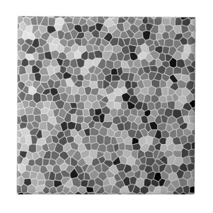 Grey , White and Black Honeycomb Pattern Mosaic Ceramic Tile