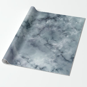 Grey White and Black Marble Pattern Wrapping Paper