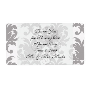 grey white baroque damask
