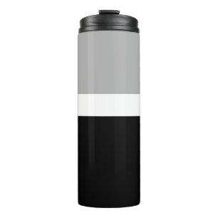 Grey White Black Colours Style Design Thermal Tumbler