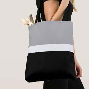 Grey White Black Colours Style Design Tote Bag