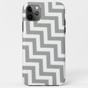Grey White Chevron iPhone 11 Pro Max Case