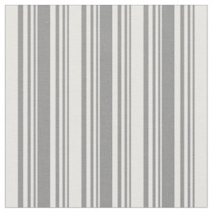 Grey & White Coloured Pattern of Stripes Fabric