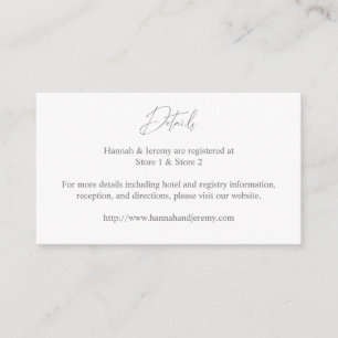 Grey & White Details SM Enclosure Card