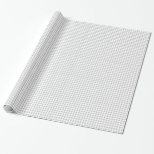Grey White Gingham Pattern Wrapping Paper