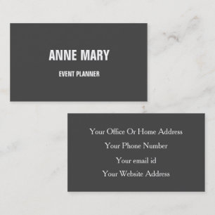Grey White Grey Classy Wedding Custom Colour Business Card