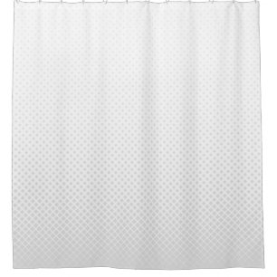 Grey white halftone square shower curtain