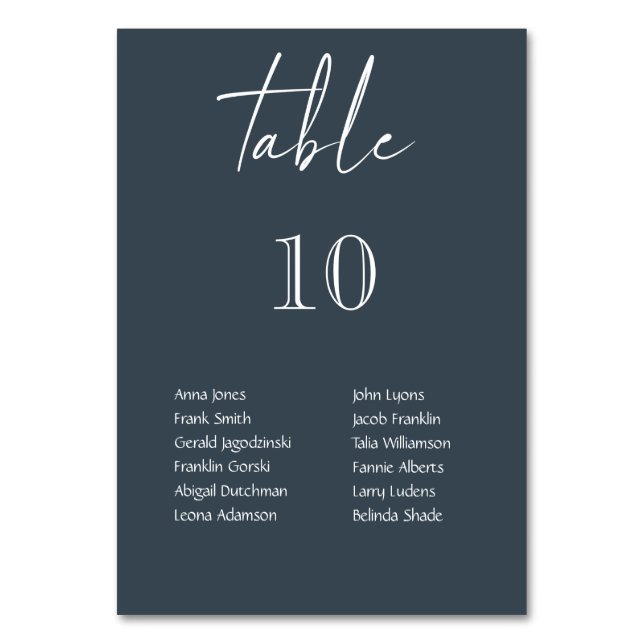 Grey & White Hanging Lights Personalised Wedding Table Number (Front)