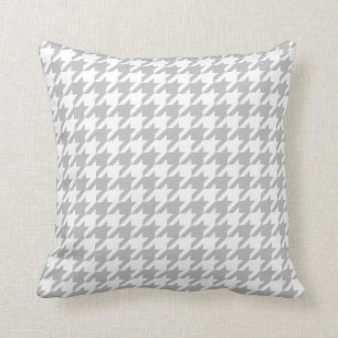 Grey & White Houndstooth   Any Size   Customisable Cushion
