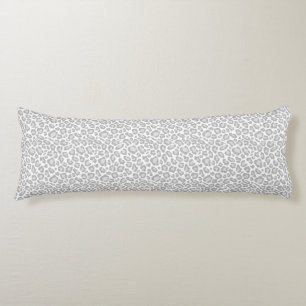 Grey White Leopard Print Body Cushion