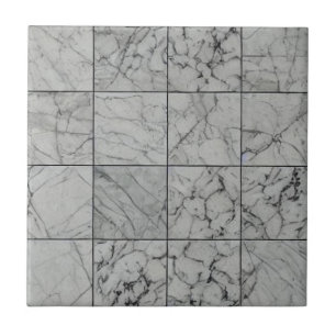 Grey white marble squares ceramic tiles