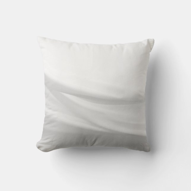 Grey & White Minimalist Abstract Waves Cushion (Front)