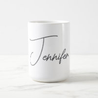 Grey White Modern Minimalist Handwriting Name