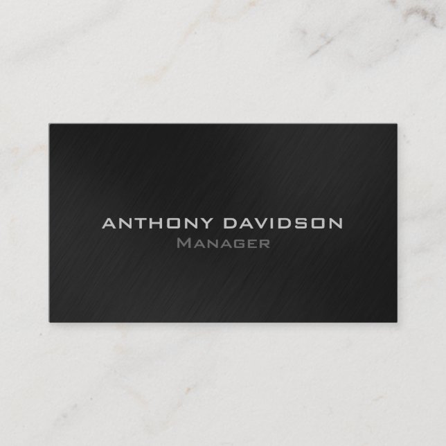 Grey White Modern Simple Business Card (Front)