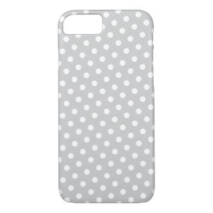 Grey & White Polka Dot Pattern iPhone 7 Case
