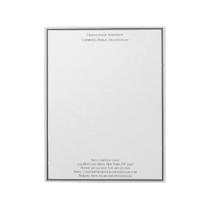 Grey White Professional Business Personalised Note