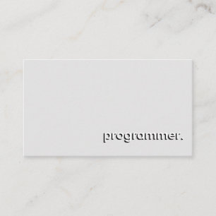 Grey White Programmer Simple Business Card
