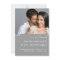 Grey White Simple Modern Photo Wedding Invitation