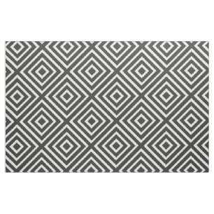 Grey & white Square stripes Customise Fabric