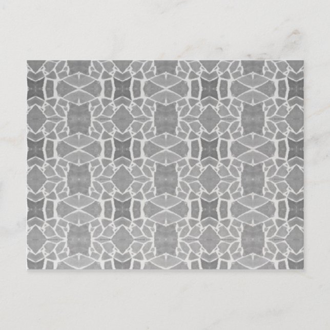 Grey White Stone Tiles Mosaic Pattern Postcard (Front)