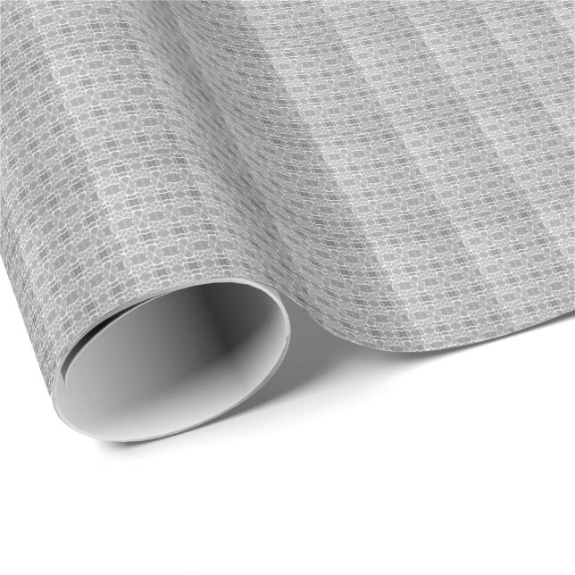 Grey White Stone Tiles Mosaic Pattern Wrapping Paper (Roll Corner)