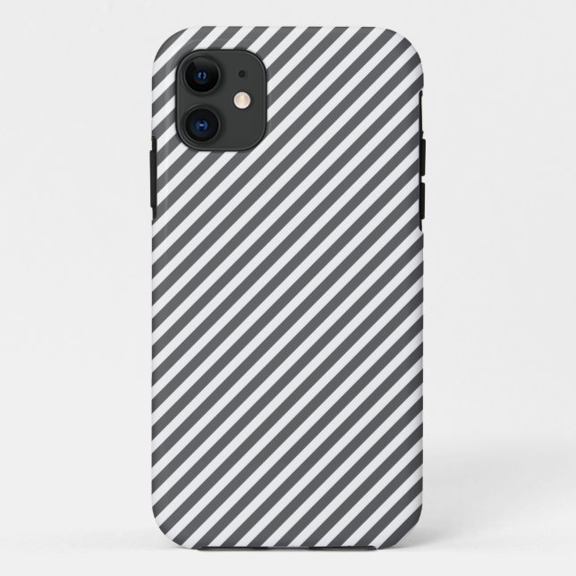 Grey & White Striped iPhone 5 Case (Back)