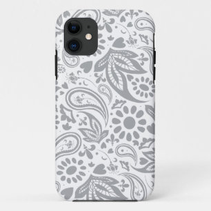 Grey White Stylish Boho Patterned iPhone 11 Case