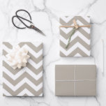 Grey & White Thick Chevron Wedding Birthday V4 Wrapping Paper Sheet<br><div class="desc">This stylish Grey and White Chevron Print graphic design is perfect for any project. The pastel grey and white colour palette gives it a classic look that can be used in a variety of projects. It's perfect for a modern, minimalistic, and sophisticated look that will make your design stand out....</div>
