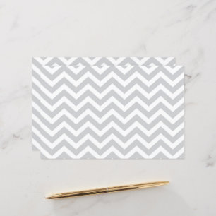 Grey & White Thick Chevron Wedding V1 Cardstock