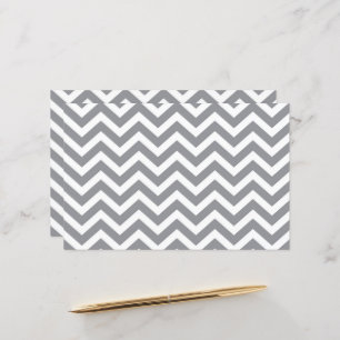 Grey & White Thick Chevron Wedding V2 Cardstock