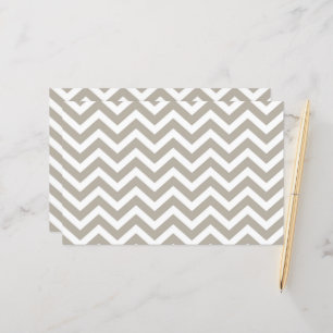 Grey & White Thick Chevron Wedding V4 Cardstock