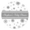 Grey White Winter Baby Shower Favour Stickers