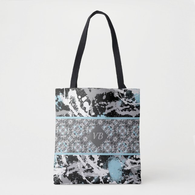 Grey with a Splash Tote Bag (Front)