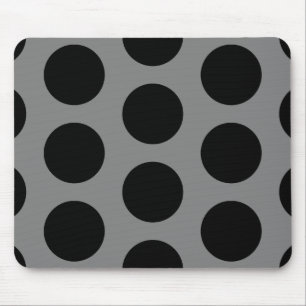 Grey with Black Dots Mouse Pad