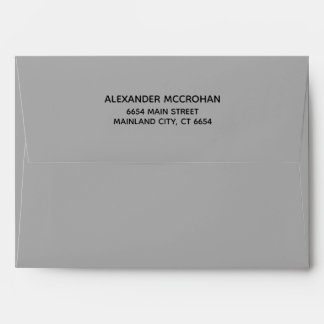 Grey with Black Return Address Mailing Envelope