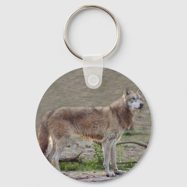 grey-wolf-12 key ring (Front)