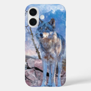 Grey Wolf ANSWER THE CALL iPhone 16 Case