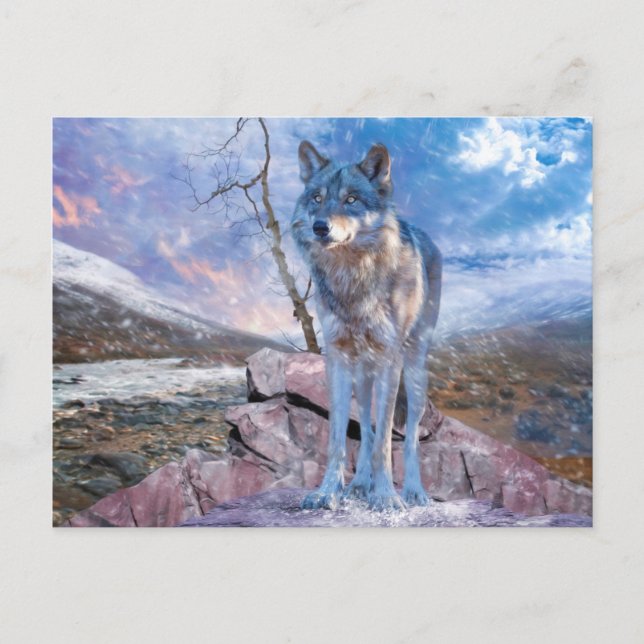 Grey Wolf ANSWER THE CALL Postcard (Front)