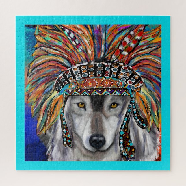Grey Wolf Art Jigsaw Puzzle (Vertical)