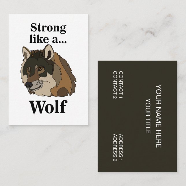 Grey Wolf Business Card (Front/Back)