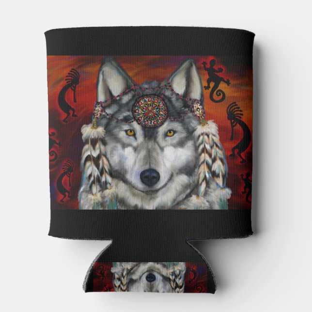Grey Wolf Can Cooler (Back)
