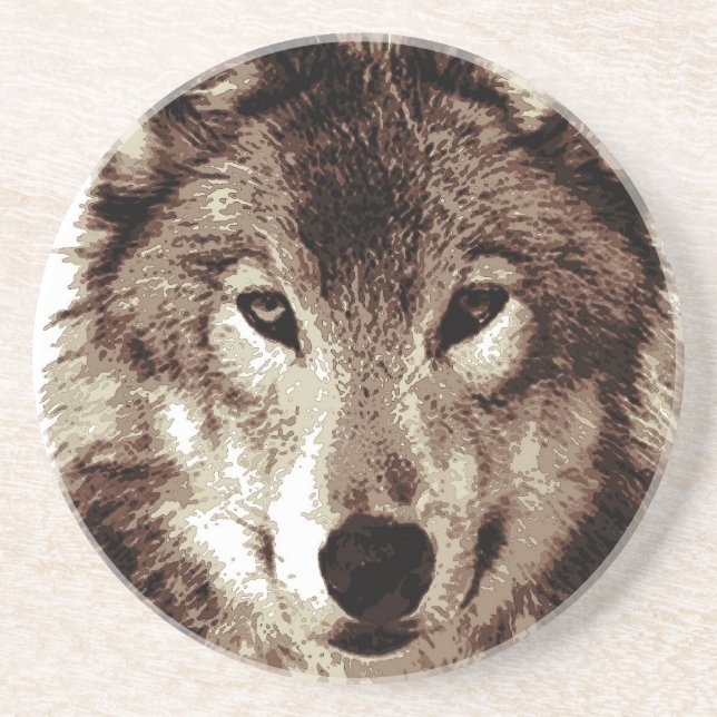 Grey Wolf Coaster (Front)