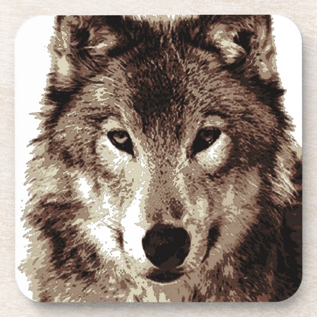 Grey Wolf Coaster (Front)